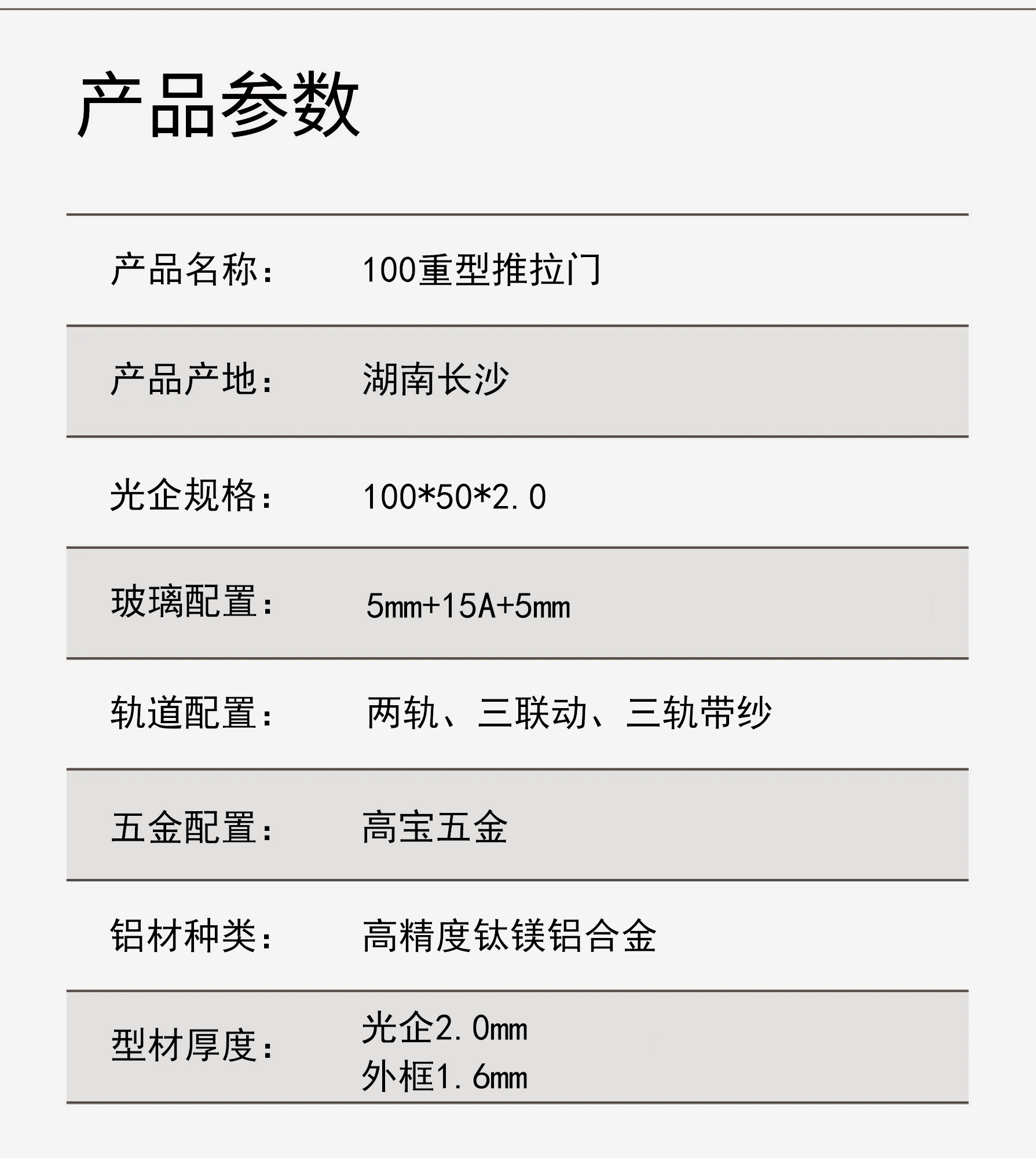 重型推拉门
